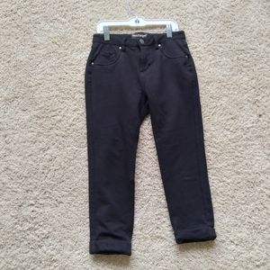 Like an Angel Black Capri Jeggings Size Small Rolled Flolded